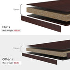 Farini Mahogany Bookshelf for Bedroom 4 Shelf Office Bookcase 48 Inches Tall Modern Wood Bookshelf for Living Room 4 Tier Wide Manga Bookshelf Library Bookcase