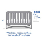 Delta Children Tribeca 4-in-1 Baby Convertible Crib, Grey