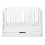 Carter's by DaVinci Colby 4-in-1 Convertible Crib with Trundle Drawer in White, Greenguard Gold Certified, Undercrib Storage