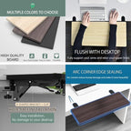 Ergonomics Desk Extender Tray, 25.2"x9.5" Punch-Free Clamp on, Foldable Keyboard Drawer Tray, Table Mount Arm Wrist Rest Shelf, Computer Elbow Arm Support