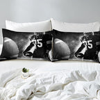 Erosebridal Football Down Comforter for Kids Boys Girls Teens Sports Theme Comforter Set Soccer Pattern Duvet Insert Football Match Bedding Set Youth Bedroom Decor Quilted with 2 Pillowcase,King
