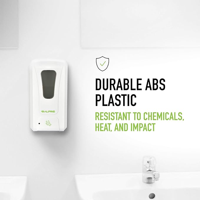 Alpine Automatic Hand Sanitizer Dispenser - Touchless Soap Dispenser for Restaurant, Hospital, School, Hotel, Kitchen and Bathroom -1200mL Foam White