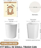VOK 4 Gallon Trash Bags with Otters Printed, Drawstring Small Garbage Bags, Tear-Resistant & Odor-Control Bathroom/Kitchen Trash Can Liners, Bathroom Trash Bags with Secure Tie, 55 Counts