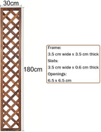 Zfmnoyev Outside Wooden Decorative Fences, Courtyard Edge Fence Board, Decorative Garden Trellis for Climbing Plants, Standing Decorative Privacy Fence Panels for Deck Patio Balcony(30x180cm)