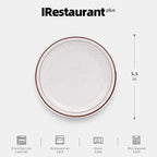 Stoneware Narrow Rim Brown Speckle, Plate 5.5", Case of 36