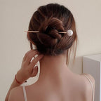 3 Pcs Pearl Hair Pins Minimalist Hair Metal Hair Stick Elegant Chignon Pins Updo Chopsticks Gold Hair Jewelry for Women and Girls