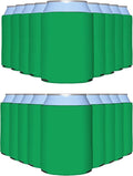 PartyPrints 1000 Pack Emerald Blank Can Cooler Sleeves, Customizable Bulk Can Coolers, Extra-Thick Collapsible Drink Insulator Sleeve, Beer Can Coolers for Party Beverages