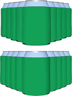 PartyPrints 1000 Pack Emerald Blank Can Cooler Sleeves, Customizable Bulk Can Coolers, Extra-Thick Collapsible Drink Insulator Sleeve, Beer Can Coolers for Party Beverages