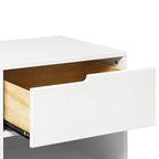 Babyletto Hudson Nightstand with USB Port in White, 1 Drawer and Storage Cubby