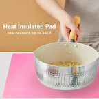 Extra Large Silicone Mats for Countertop, 28" by 20" Multipurpose Mat, Counter Table Protector, Desk Saver Pad, Placemat Nonstick Nonskid Heat-Resistant Pad, Pink