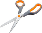 Amazon Basics Multipurpose Stainless Steel Scissors for Office, Crafts, Right/Left Handed, Comfort Grip, PVD Coated, 3-Pack, Multicolor