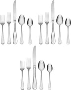 Oneida Satin Sand Dune 20-Piece Flatware Set, Service for 4 (Pack of 3)