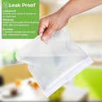SPLF 10 Pack Dishwasher Safe Reusable Snack Bags | BPA Free Reusable Food Storage Freezer Bags Leakproof Silicone and Plastic Free Lunch Bags Fridge Home Organization