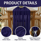 Pack of 20 | Navy Blue | 10ft Chiffon Table Runner 29x120 Inches Long Romantic Rustic Sheer Gauze Runner for Wedding Bridal Shower Birthday Banquets Engagement Spring Easter Boho Decorations