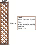 Zfmnoyev Outside Wooden Decorative Fences, Courtyard Edge Fence Board, Decorative Garden Trellis for Climbing Plants, Standing Decorative Privacy Fence Panels for Deck Patio Balcony(30x150cm)