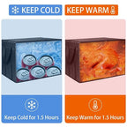 2-Pack Insulated Food Delivery Bag, XXX-Large Cooler Bags, Black | Insulated Grocery Shopping Bags, Food Carrier Catering Bag, Commercial Food Warmer Bag for Delivery Drivers for Hot/Cold Food