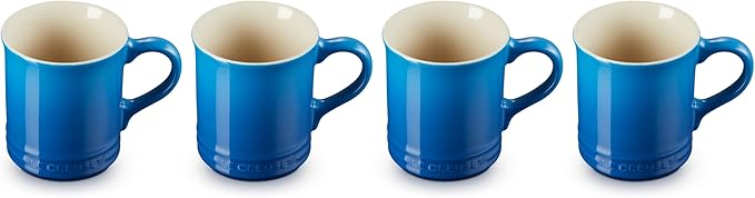 Le Creuset Stoneware Vancouver Mug, Set of 4, 14 oz. each, Marseille