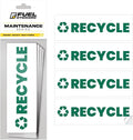 Recycle Sticker for Trash Bins – Heavy Duty, Recycle Only Sticker - 3-5 Year Indoor/Outdoor Rated - Heavy Duty, Weather Proof, Ultra Durable - USA Made (6x2 inch), 4 Labels