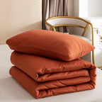 ROSGONIA Twin Comforter for College Girls Boys Teens Burnt Orange, 1 Boho Comforter & 1 Pillowcase, Soft Kids Comforter Sets All Season Dorm Bedding