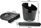 IAOSEN 5inch Knock Box Espresso Knock Box Silicone coffee Tamper Mat Espresso Machine Accessories Set of 2 with Removable Knock Bar and Anti-Slip Base for Home Office Barista Tools for Bar Shop
