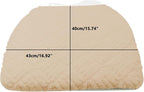 Plush Chair Cushion, Oval Chair Cushion Pad,Ultra Soft Nonslip Seat Pad,Comfortable Chair Cushion Cover,2PCS Memory Foam Chair Seat Cushion for Home Office Kitchen Dining Chairs Khaki