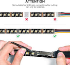 BTF-LIGHTING RGBCCT 5 Colors in 1 LED Tape Lights 5050SMD RGBWW RGB+Dimmable Color Temperature 2700K-6500K 16.4ft 96LED/m 480LED IP30 DC12V Black PCB for Home Decoration(No Adapter or Controller)