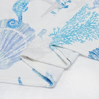 Blue Ocean Beach Throw Blanket Nautical Coastal Bed Blanket Starfish Seashell Coral Blankets Super Soft Flannel Fleece Throw Blanket for Couch Bed Decor “50 x60”