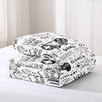 Gaming Comforter for Boys Teens,Game Bedding Sets Queen,Kids Gamer Comforter Set,Video Game Bedroom Decor,Gamepad Controller Duvet Insert All Season 3 Piece 1 Comforter and 2 Pillowcases