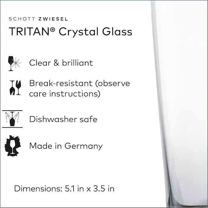 SCHOTT ZWIESEL Basic Bar Allround Tumbler 18 Ounce (Set of 6), Drinking Glasses for Every Day, Dishwasher-Safe Tritan Crystal Glasses, Made in Germany
