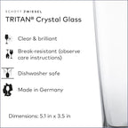 SCHOTT ZWIESEL Basic Bar Allround Tumbler 18 Ounce (Set of 6), Drinking Glasses for Every Day, Dishwasher-Safe Tritan Crystal Glasses, Made in Germany