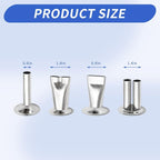Hoypeyfiy Stainless Steel Jerky Gun Nozzles, Sausage Maker Nozzles 4Pcs Handmade Beef Jerky Nozzles (stainless steel jerky nozzle)