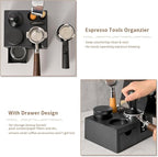 CAFEMASY Espresso Tamping Station Organizer - Espresso Machine Accessories Coffee Tamper Station Holder for 58mm Epsresso Portafilter Coffee Tools Organzier for Baristas
