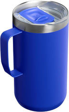 STANLEY Everyday Camp Mug 24oz | Drink Through Lid | Cup for Coffee, Tea and Drinks | Insulated Stainless Steel Coffee Mug | BPA-Free | Cobalt
