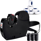 MX-5500 8 Digits Price tag Gun with 5000 Sticker Labels and 3 Ink Refill, Label Maker Pricing Gun Kit Numerical Tag Gun for Office, Retail Shop, Grocery Store (Black)