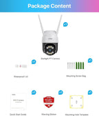 ZOSI C289 2K Pan/Tilt WiFi Add On Camera, 3MP Plug-in Outdoor PT Security Camera, Night Vision, Human Detection, 2 Way Audio, Smart Light Siren, Only Work 2K WiFi NVR System(ZR08RP,ZR08LL)