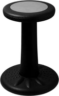 Studico ActiveChairs Kids Wobble Chair, Flexible Elementary Classroom Seating, Improves Focus, Posture and Helps ADHD/ADD, Sensory Chair, Active Fidget Chairs, Pre-Teen 17.75" Stool, Ages 7-12, Black
