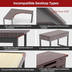 Ergonomics Desk Extender Tray, 25.2"x9.5" Punch-Free Clamp on, Foldable Keyboard Drawer Tray, Table Mount Arm Wrist Rest Shelf, Computer Elbow Arm Support