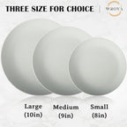 Wrova Wheat Straw Plates - 10 Inch Unbreakable Dinner Plates Set of 8 - Dishwasher & Microwave Safe Plastic Plates Reusable for Kitchen and Camping (Light Grey)