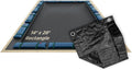 Buffalo Blizzard Deluxe Winter Cover for 14 ft x 28 ft Rectangle Inground or Above Ground Swimming Pools | Blue/Black Reversible | 5-Foot Additional Material