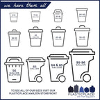Plasticplace 64-65 Gallon Trash Can Liners for Toter │ 1.5 Mil │ Black Heavy Duty Garbage Bags │ 50” x 60” (25 Count)