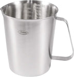 Measuring Cup, [Upgraded, 3 Measurement Scales, Including Cup Scale, ML Scale, Ounce Scale], Newness Stainless Steel Measuring Cup with Marking with Handle, 48 Ounces (1.5 Liter, 6 Cup)