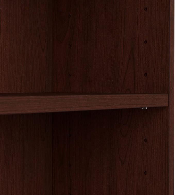 Bush Furniture Universal Small 2 Shelf Bookcase in Vogue Cherry - Set of 2, Matching Storage and Display Bookshelves for Home Office or Living Room Organization