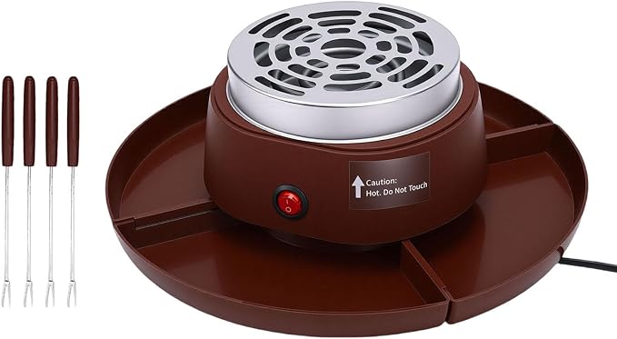Asixxsix Smores Maker, Electric Smores Maker, Kit With Roasting Sticks and 4 Trays, Roaster, Gifts for Adults and Kids in Holidays and Parties (US Plug 110V)