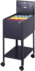 Safco Products 5361BL Standard Mobile Tub File with Lock, Letter Size, Black