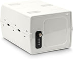 Dual Combination & Keyed Lockbox - Lockable Box for Everyday Use - Multi-Purpose lock for Home & Office Safety - Made of Industrial-Grade Plastic - One Size (Cream)