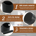 Coffee Knock Box 4 inch Espresso Knock Box with Coffee Tamper Pad Coffee Knock Box Espresso Grounds Espresso Dump Bin for Home/Office (5inch/black)