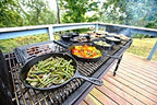 Lodge Round Seasoned Cast Iron Griddle - Round-Shaped, Pre-Seasoned Iron Griddle Pan - Non-Toxic, PFAS-Free Cookware - Compatible with Stovetop, Oven, Grill, or Campfire - 10.5 Inches (Pack of 5)