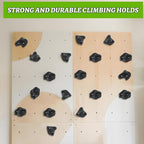 20 Unique Rock Wall Climbing Holds Extra Large,DIY Climbing Wall for Indoor Outdoor Playground Wood Rock Wall with M8 Screws(Black