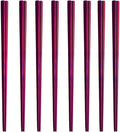 Stainless Steel Chopsticks,Reusable ,Dishwasher Safe , Easy to Use（8 PCS,purple）