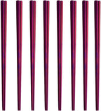 Stainless Steel Chopsticks,Reusable ,Dishwasher Safe , Easy to Use（8 PCS,purple）